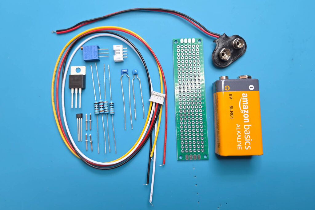 Main parts used for the magnetometer