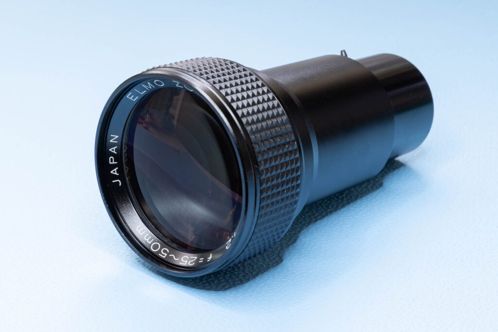 Elmo f1.2 25-50mm projection lens for Super 8