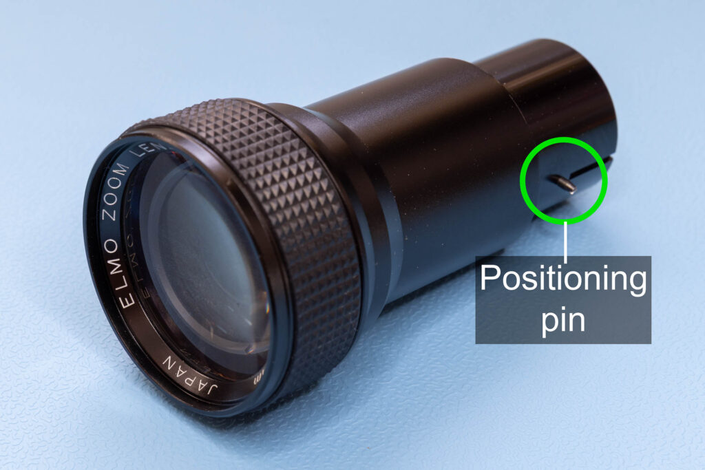 Elmo f1.2 25-50mm: Positioning pin