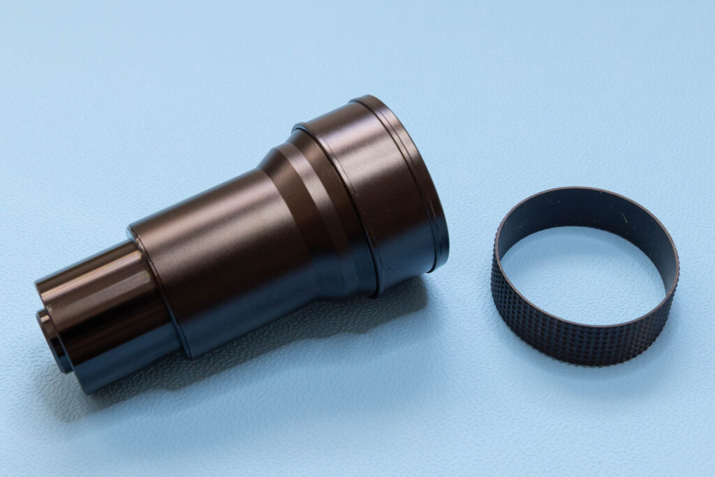 Elmo f1.2 25-50mm: Zoom grip rubber ring removed