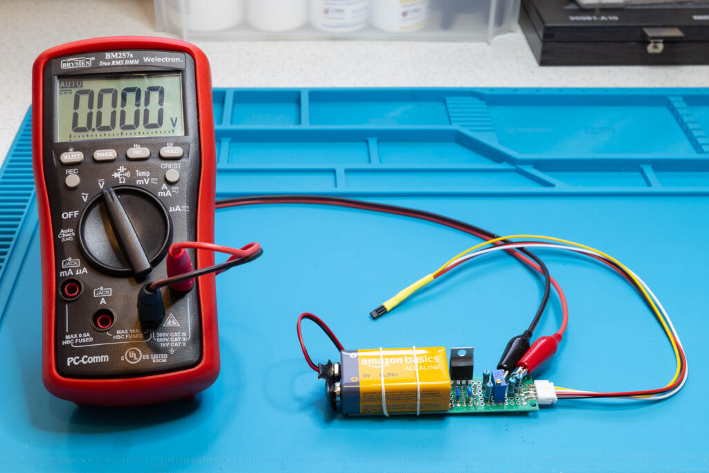 Measurement in the absence of a magnetic field (quiescent state) -> 0.000V