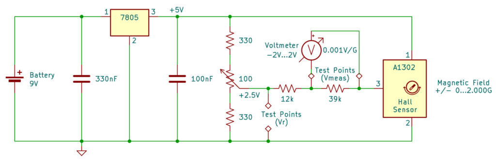 Schematic of the DIY magnetometer