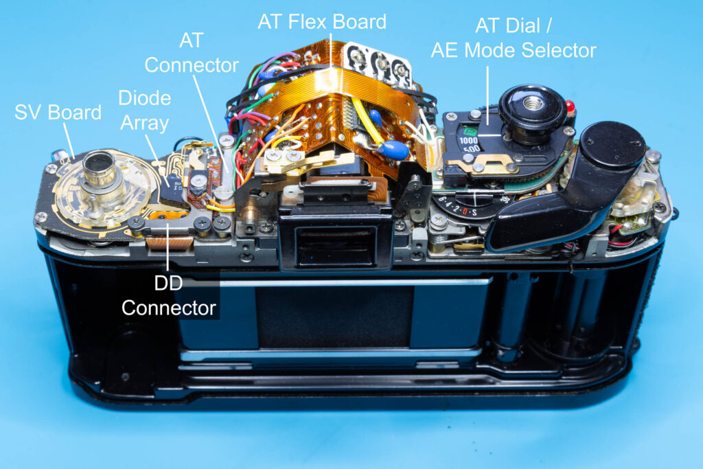 Canon A-1: Components relevant for generation of T/A signal